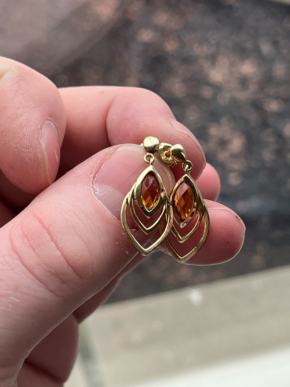 Natural Citrine .925 Earrings - Picture 6 of 6